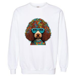 Funny Poodle Dog Miniature Poodle Toy Poodle Hippie Garment-Dyed Sweatshirt