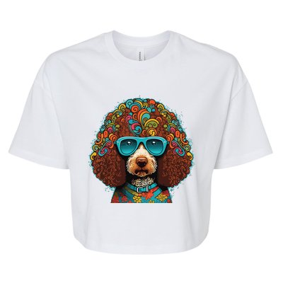 Funny Poodle Dog Miniature Poodle Toy Poodle Hippie Bella+Canvas Jersey Crop Tee