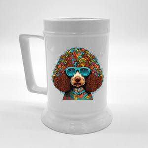 Funny Poodle Dog Miniature Poodle Toy Poodle Hippie Beer Stein