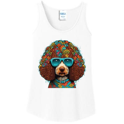 Funny Poodle Dog Miniature Poodle Toy Poodle Hippie Ladies Essential Tank