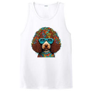 Funny Poodle Dog Miniature Poodle Toy Poodle Hippie PosiCharge Competitor Tank