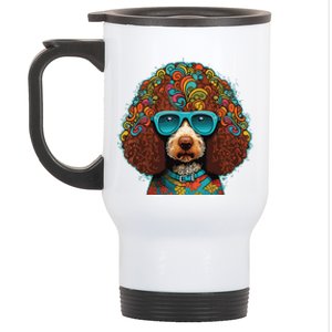 Funny Poodle Dog Miniature Poodle Toy Poodle Hippie Stainless Steel Travel Mug