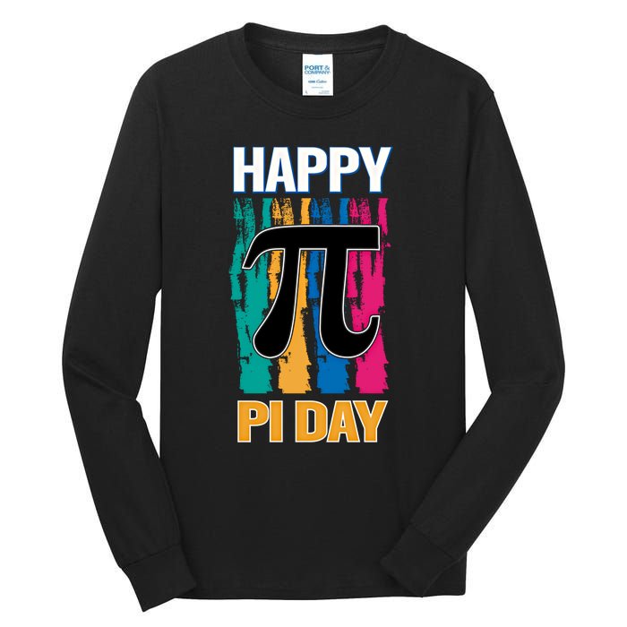 Funny Pi Day Pi Tie Dye Math Teacher Lover Science Pi Day Great Gift Tall Long Sleeve T-Shirt