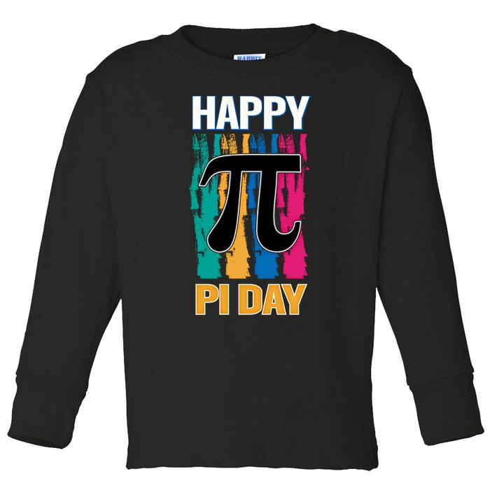 Funny Pi Day Pi Tie Dye Math Teacher Lover Science Pi Day Great Gift Toddler Long Sleeve Shirt