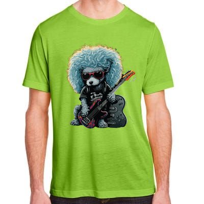 Funny Poodle Dog Miniature Poodle Toy Poodle Retro Sunset Adult ChromaSoft Performance T-Shirt