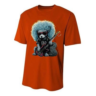 Funny Poodle Dog Miniature Poodle Toy Poodle Retro Sunset Performance Sprint T-Shirt