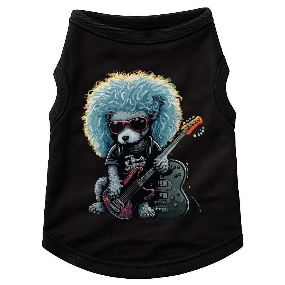 Funny Poodle Dog Miniature Poodle Toy Poodle Retro Sunset Doggie Tank