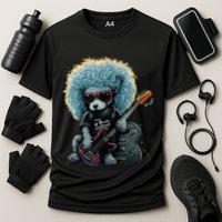 Funny Poodle Dog Miniature Poodle Toy Poodle Retro Sunset Cooling Performance Crew T-Shirt