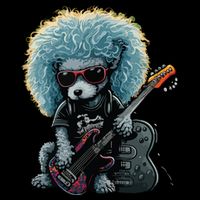 Funny Poodle Dog Miniature Poodle Toy Poodle Retro Sunset Cooling Performance Crew T-Shirt