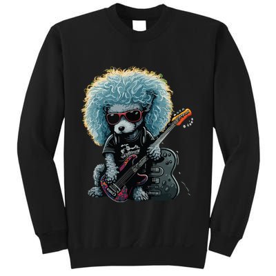 Funny Poodle Dog Miniature Poodle Toy Poodle Retro Sunset Sweatshirt