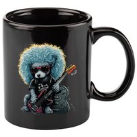Funny Poodle Dog Miniature Poodle Toy Poodle Retro Sunset 11oz C Handle Ceramic Mug
