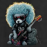 Funny Poodle Dog Miniature Poodle Toy Poodle Retro Sunset 11oz C Handle Ceramic Mug