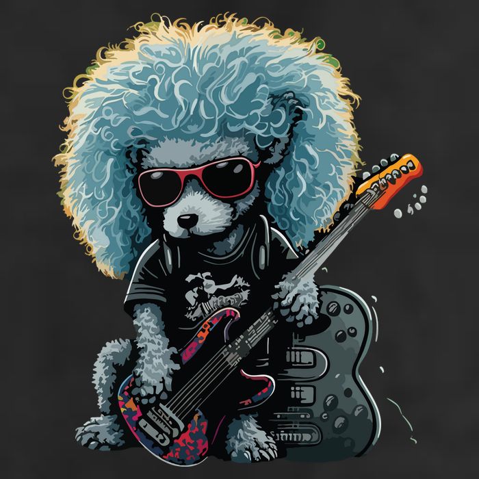 Funny Poodle Dog Miniature Poodle Toy Poodle Retro Sunset 11oz C Handle Ceramic Mug