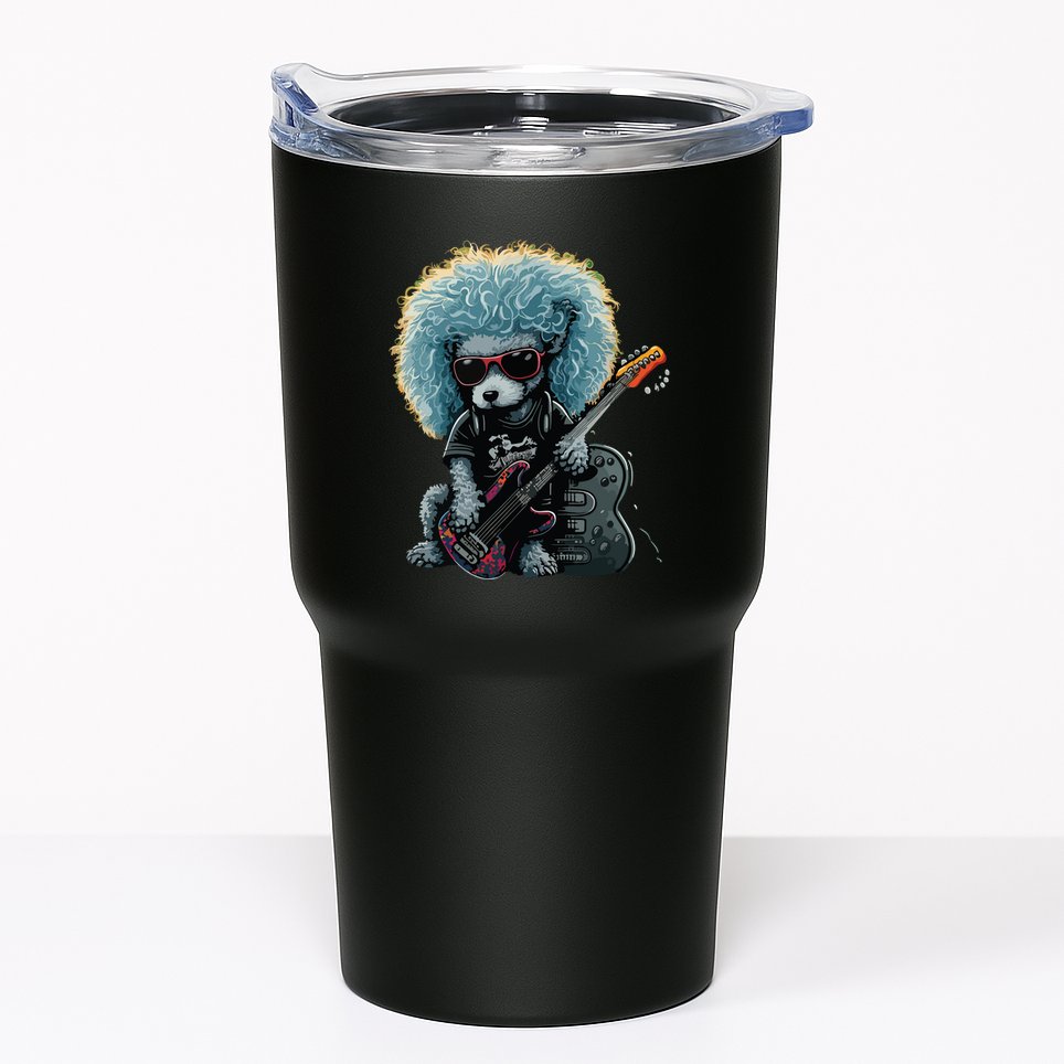 Funny Poodle Dog Miniature Poodle Toy Poodle Retro Sunset Tumbler