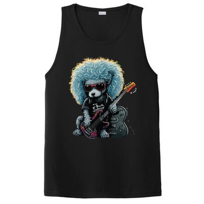 Funny Poodle Dog Miniature Poodle Toy Poodle Retro Sunset PosiCharge Competitor Tank