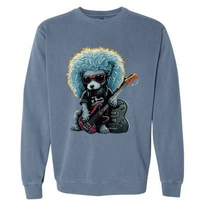 Funny Poodle Dog Miniature Poodle Toy Poodle Retro Sunset Garment-Dyed Sweatshirt