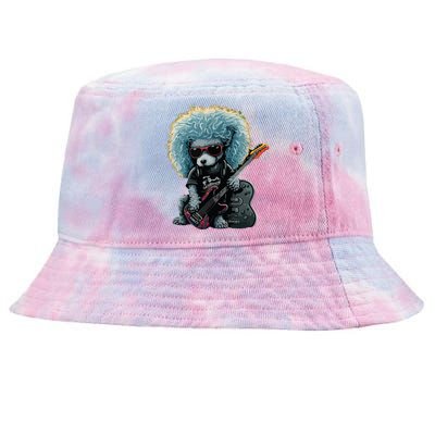 Funny Poodle Dog Miniature Poodle Toy Poodle Retro Sunset Tie-Dyed Bucket Hat