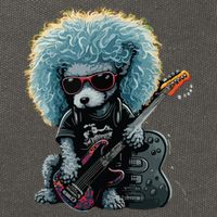 Funny Poodle Dog Miniature Poodle Toy Poodle Retro Sunset Cotton Canvas Backpack