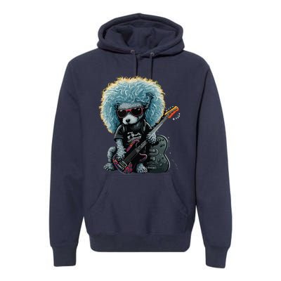 Funny Poodle Dog Miniature Poodle Toy Poodle Retro Sunset Premium Hoodie