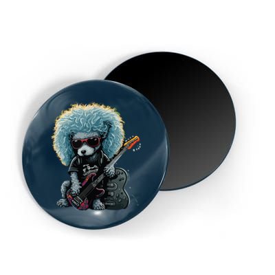 Funny Poodle Dog Miniature Poodle Toy Poodle Retro Sunset Magnet