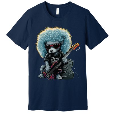 Funny Poodle Dog Miniature Poodle Toy Poodle Retro Sunset Premium T-Shirt