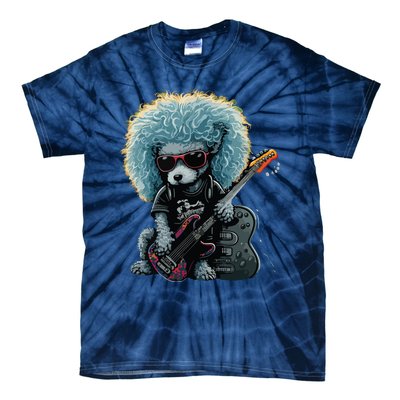 Funny Poodle Dog Miniature Poodle Toy Poodle Retro Sunset Tie-Dye T-Shirt