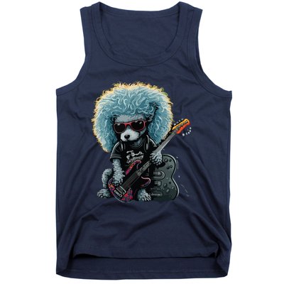 Funny Poodle Dog Miniature Poodle Toy Poodle Retro Sunset Tank Top