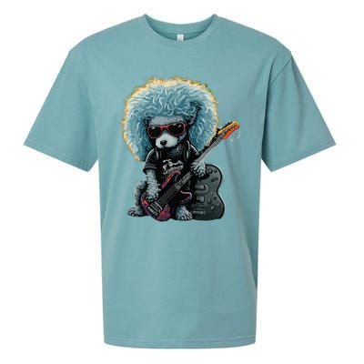 Funny Poodle Dog Miniature Poodle Toy Poodle Retro Sunset Sueded Cloud Jersey T-Shirt