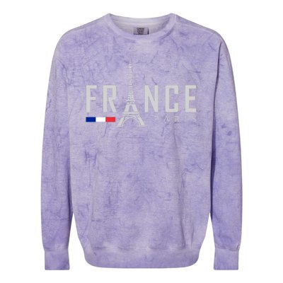 France Paris Eiffel Tower Colorblast Crewneck Sweatshirt