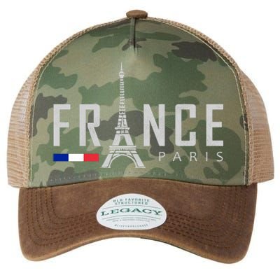 France Paris Eiffel Tower Legacy Tie Dye Trucker Hat