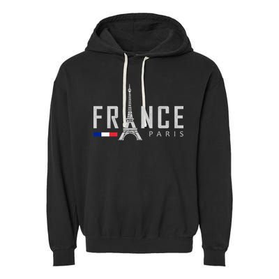 France Paris Eiffel Tower Garment-Dyed Fleece Hoodie