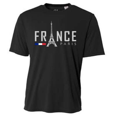 France Paris Eiffel Tower Cooling Performance Crew T-Shirt