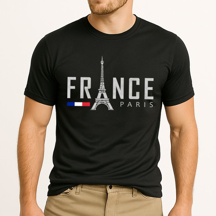 France Paris Eiffel Tower Cooling Performance Crew T-Shirt