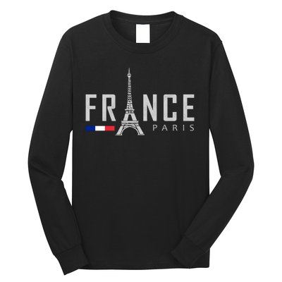 France Paris Eiffel Tower Long Sleeve Shirt