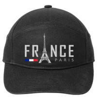 France Paris Eiffel Tower 7-Panel Snapback Hat