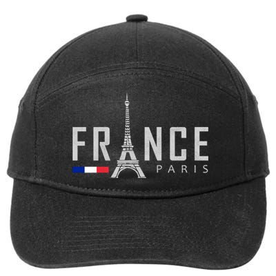 France Paris Eiffel Tower 7-Panel Snapback Hat