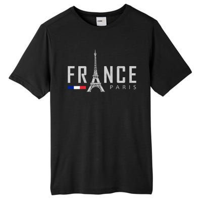 France Paris Eiffel Tower Tall Fusion ChromaSoft Performance T-Shirt