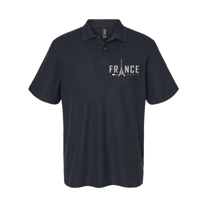 France Paris Eiffel Tower Softstyle Adult Sport Polo