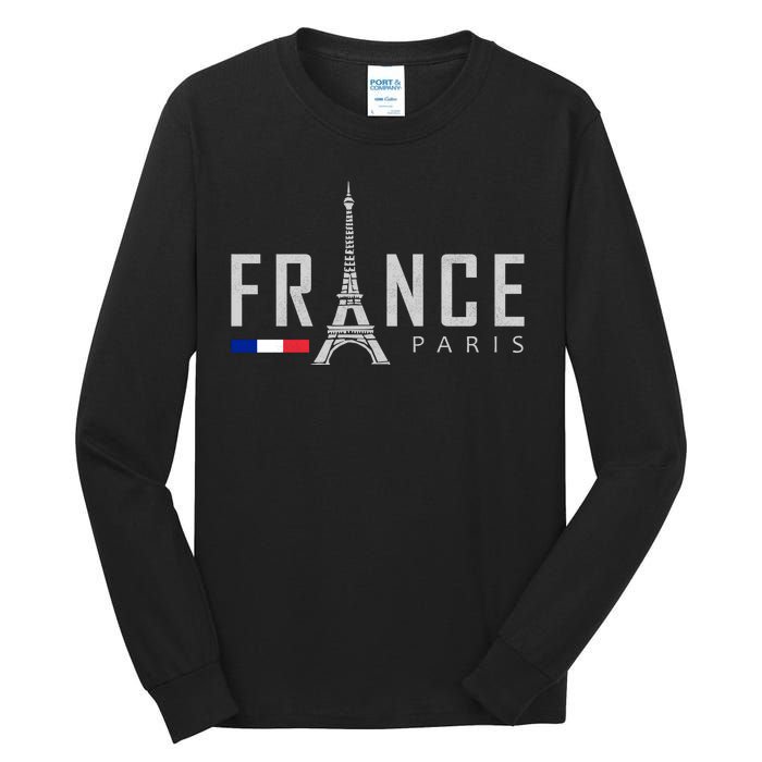 France Paris Eiffel Tower Tall Long Sleeve T-Shirt