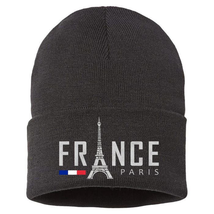 France Paris Eiffel Tower Sustainable Knit Beanie