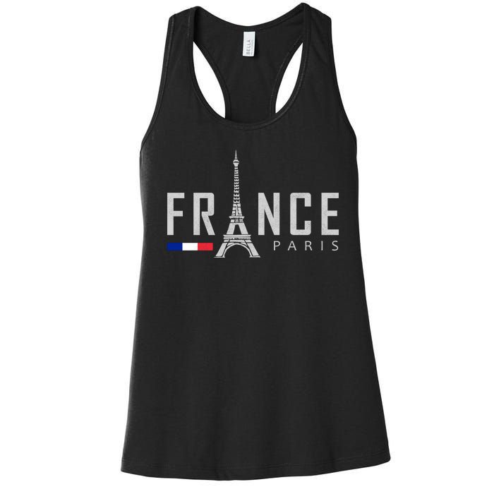 France Paris Eiffel Tower Women's Racerback Tank