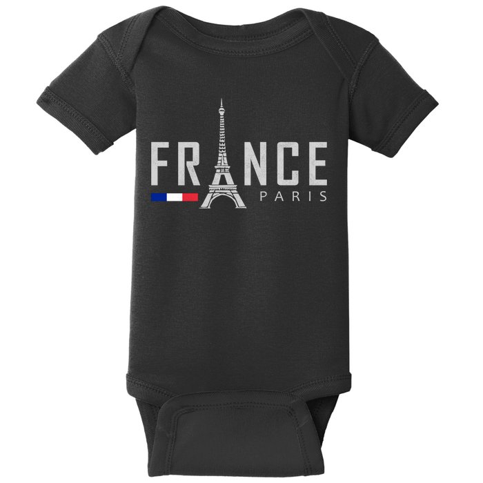 France Paris Eiffel Tower Baby Bodysuit