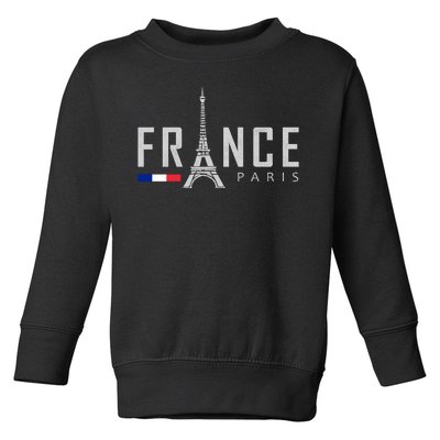 France Paris Eiffel Tower Toddler Sweatshirt