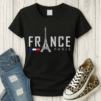 France Paris Eiffel Tower Womens T-Shirt