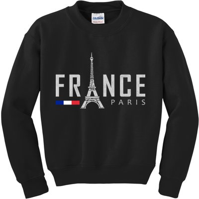 France Paris Eiffel Tower Kids Sweatshirt