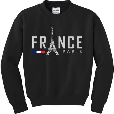 France Paris Eiffel Tower Kids Sweatshirt