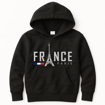 France Paris Eiffel Tower Kids Hoodie