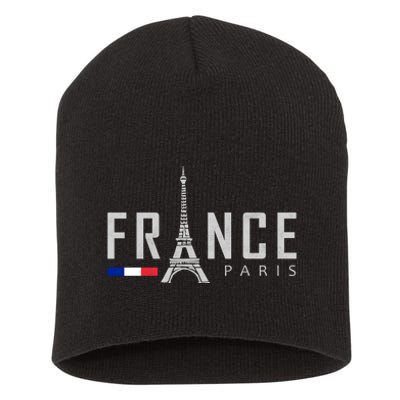 France Paris Eiffel Tower Short Acrylic Beanie