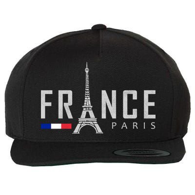 France Paris Eiffel Tower Wool Snapback Cap