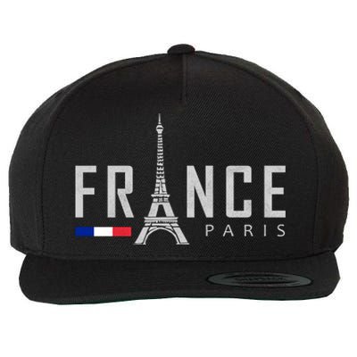 France Paris Eiffel Tower Wool Snapback Cap